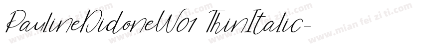 PaulineDidoneW01 ThinItalic字体转换